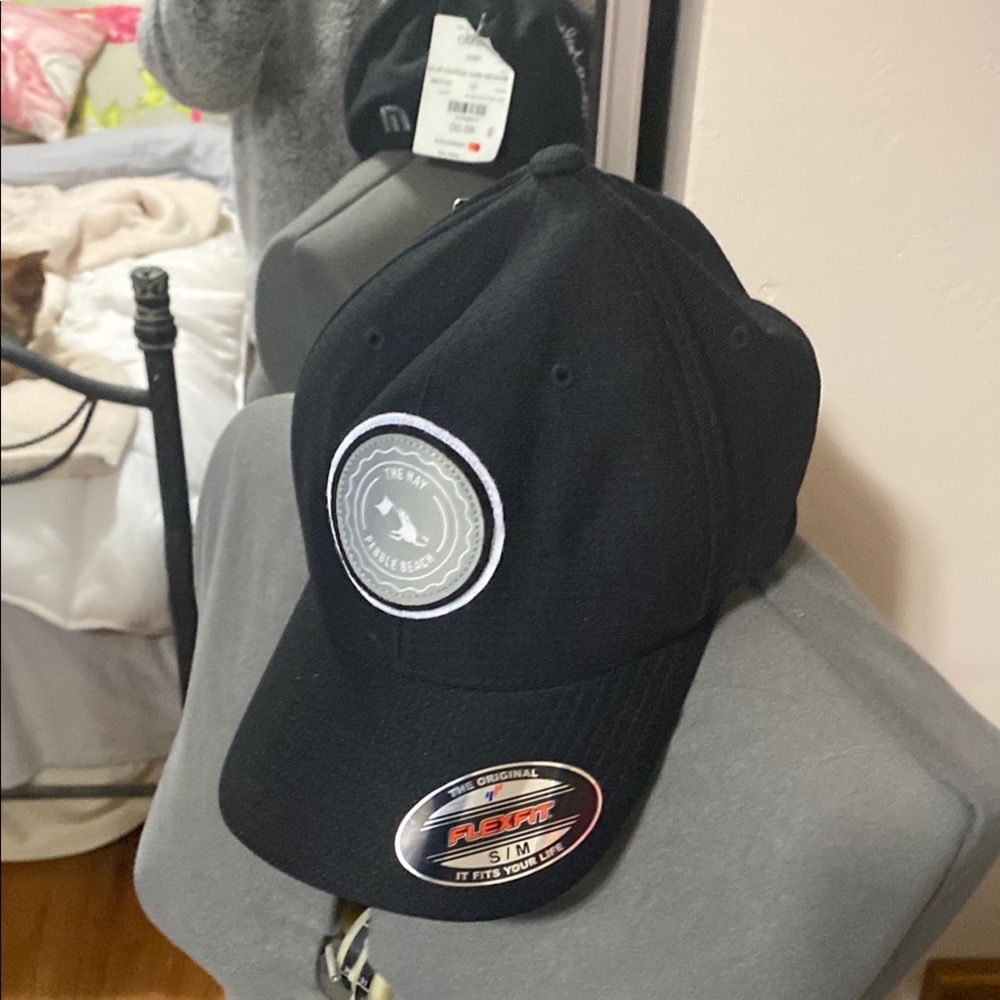 Black Structured Baseball Hat with Curved Brim